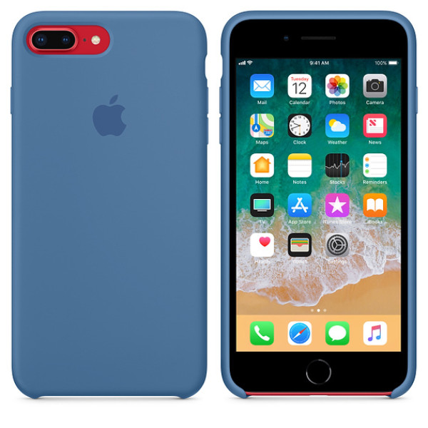Чехол Silicone Case для iPhone 7 Plus/8 Plus Denim Blue OEM