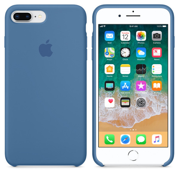 Чехол Silicone Case для iPhone 7 Plus/8 Plus Denim Blue OEM