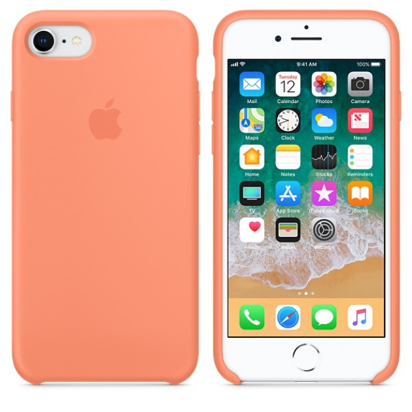 Чехол Silicone Case на iPhone 7 / 8 / SE (2020) Peach OEM