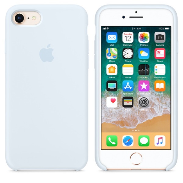 Чехол Silicone Case на iPhone 7 / 8 / SE (2020) Sky Blue OEM