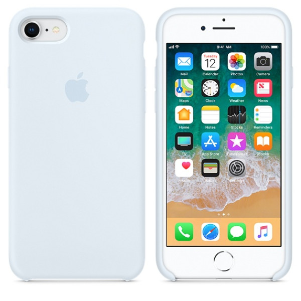 Чехол Silicone Case на iPhone 7 / 8 / SE (2020) Sky Blue OEM