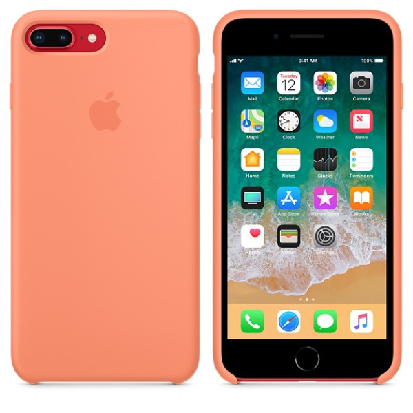 Чехол Silicone Case для iPhone 7 Plus/8 Plus Peach OEM