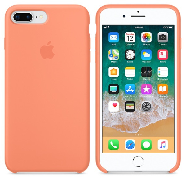 Чехол Silicone Case для iPhone 7 Plus/8 Plus Peach OEM