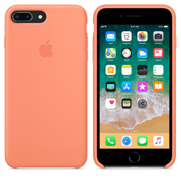 Чехол Silicone Case для iPhone 7 Plus/8 Plus Peach OEM