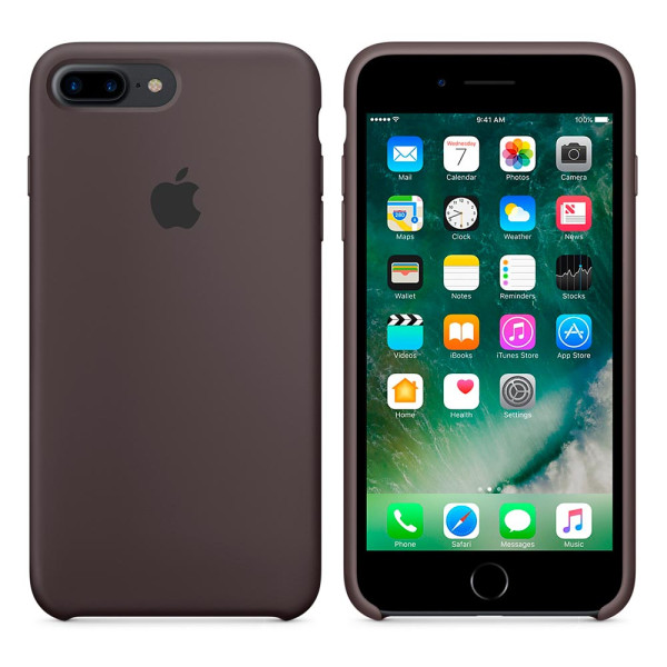 Чехол Silicone Case для iPhone 7 Plus/8 Plus Cocoa OEM
