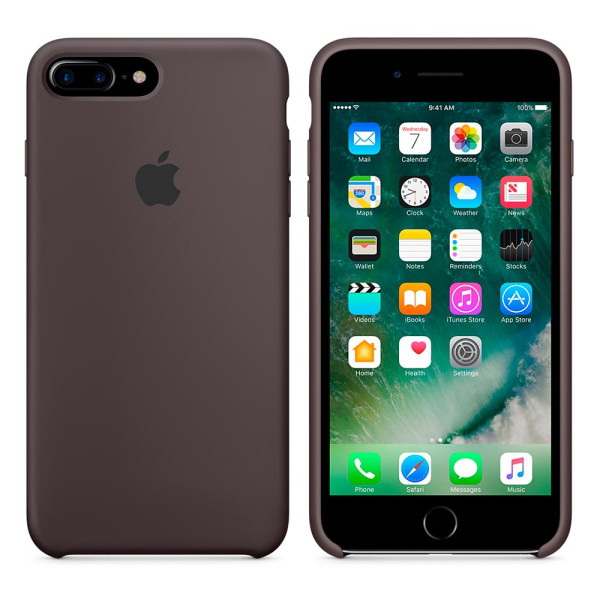 Чехол Silicone Case для iPhone 7 Plus/8 Plus Cocoa OEM