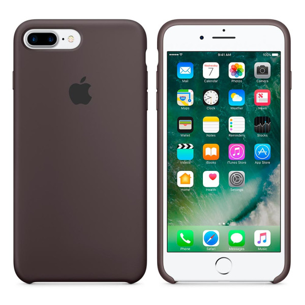 Чехол Silicone Case для iPhone 7 Plus/8 Plus Cocoa OEM