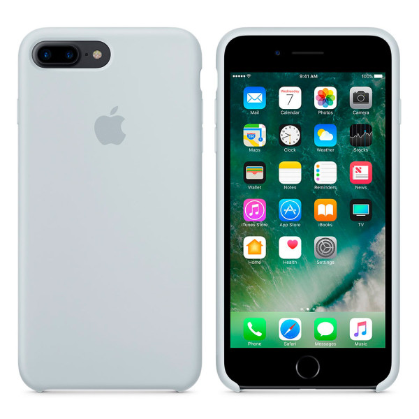 Чехол Silicone Case для iPhone 7 Plus/8 Plus Mist Blue OEM
