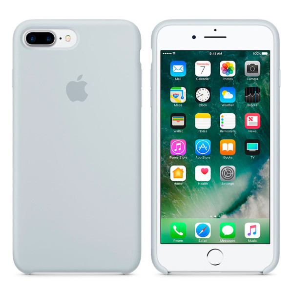 Чехол Silicone Case для iPhone 7 Plus/8 Plus Mist Blue OEM
