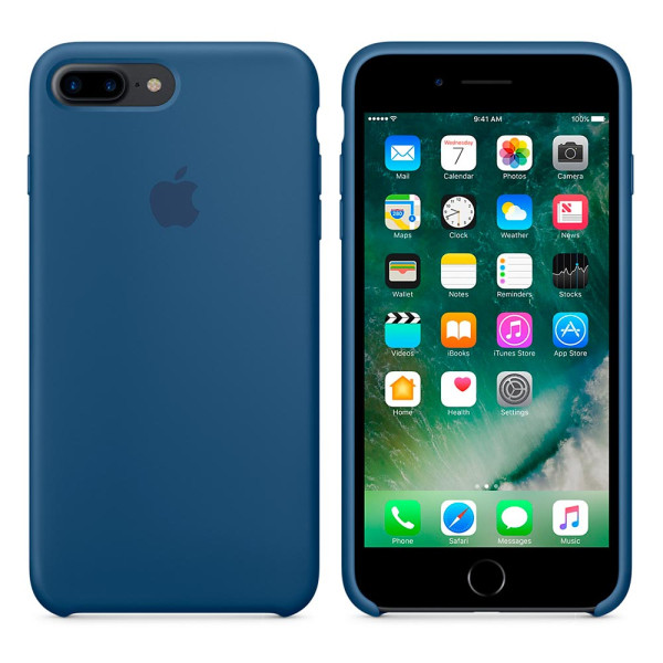 Чехол Silicone Case для iPhone 7 Plus/8 Plus Ocean Blue OEM