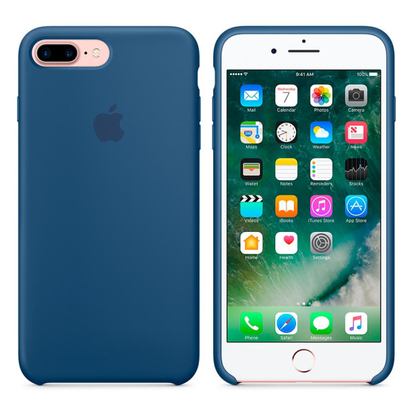 Чехол Silicone Case для iPhone 7 Plus/8 Plus Ocean Blue OEM