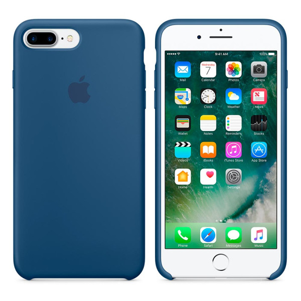 Чехол Silicone Case для iPhone 7 Plus/8 Plus Ocean Blue OEM