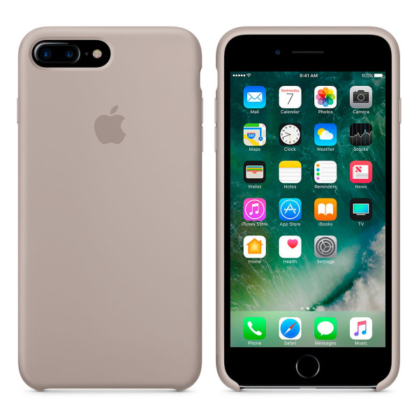 Чехол Silicone Case для iPhone 7 Plus/8 Plus Pebble OEM