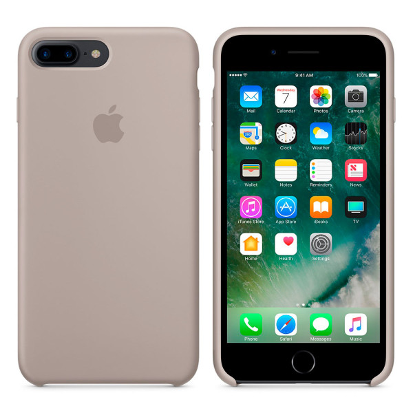 Чехол Silicone Case для iPhone 7 Plus/8 Plus Pebble OEM