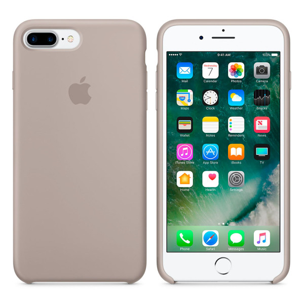 Чехол Silicone Case для iPhone 7 Plus/8 Plus Pebble OEM