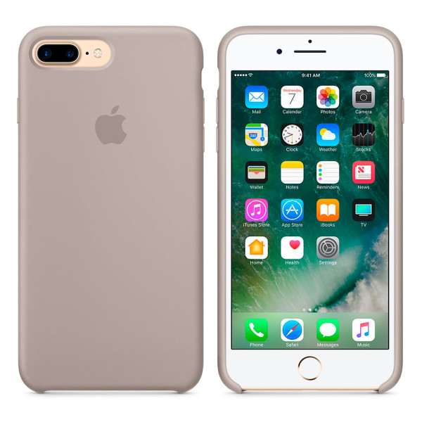 Чехол Silicone Case для iPhone 7 Plus/8 Plus Pebble OEM