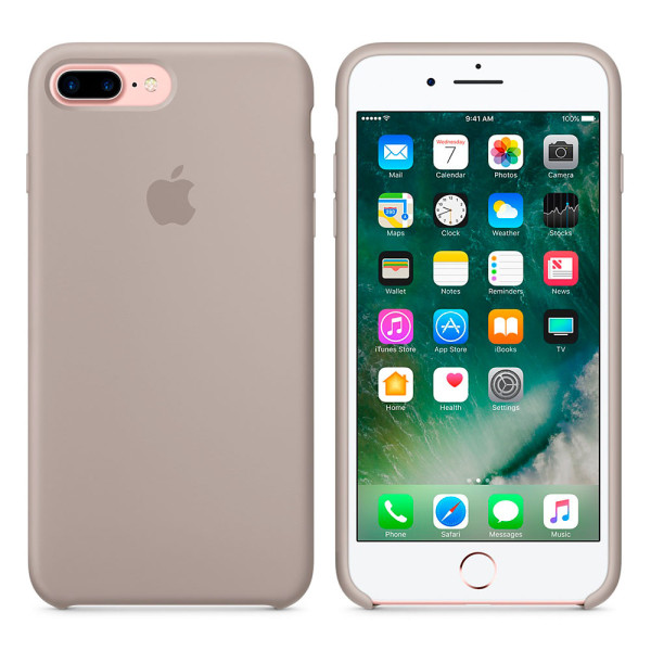 Чехол Silicone Case для iPhone 7 Plus/8 Plus Pebble OEM
