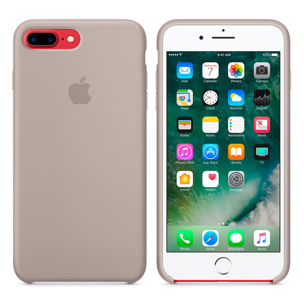 Чехол Silicone Case для iPhone 7 Plus/8 Plus Pebble OEM