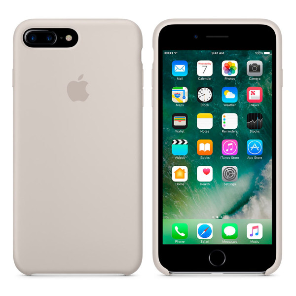 Чехол Silicone Case для iPhone 7 Plus/8 Plus Stone OEM