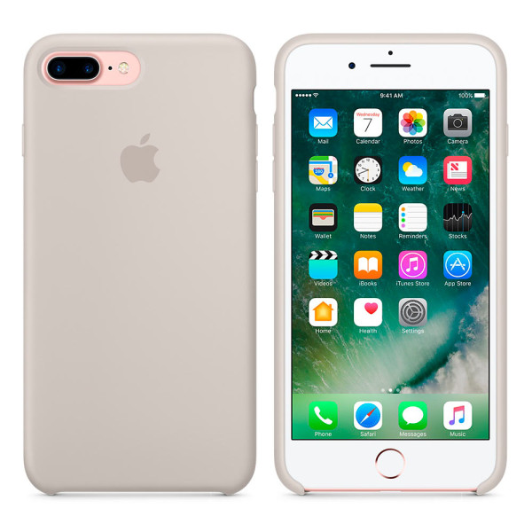 Чехол Silicone Case для iPhone 7 Plus/8 Plus Stone OEM