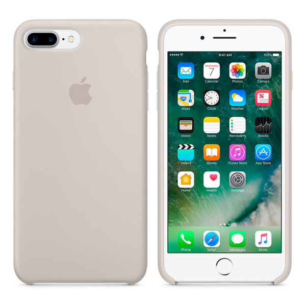 Чехол Silicone Case для iPhone 7 Plus/8 Plus Stone OEM