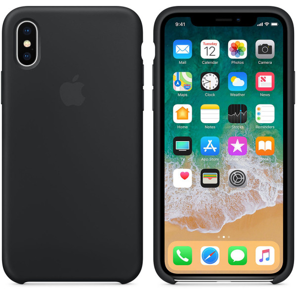 Чехол Apple Silicone Case для iPhone X / XS (Black) (MQT1272)
