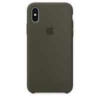 Чехол Silicone Case для iPhone X / XS (Dark Olive) OEM