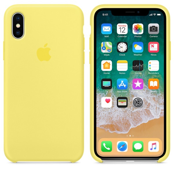Чехол Apple Silicone Case для iPhone X / XS Lemonade (MRG32)