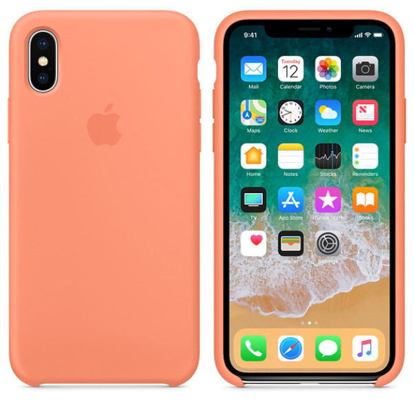 Чехол Apple Silicone Case для iPhone X / XS (Peach) (MRRC2)