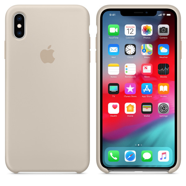 Чехол Apple Silicone Case для iPhone XS Max Stone (MRWJ2)