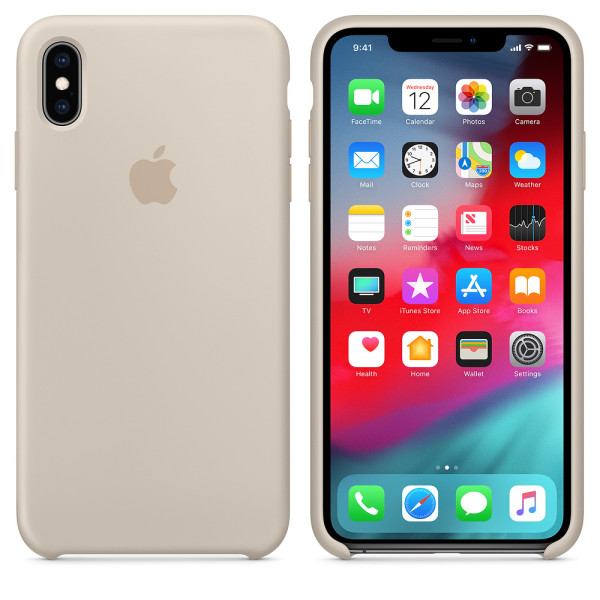 Чехол Apple Silicone Case для iPhone XS Max Stone (MRWJ2)