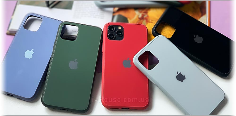 Стеклянный чехол Glass Pastel Case для iPhone