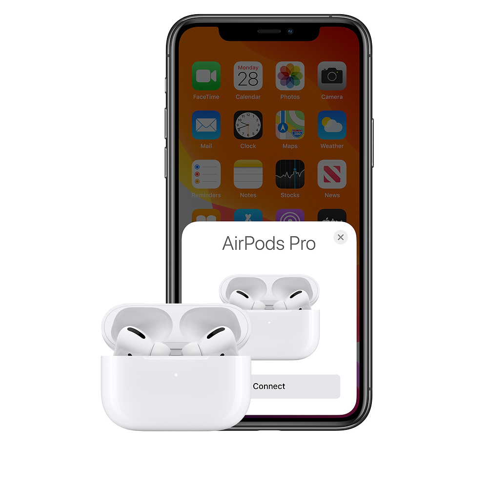 Наушники AirPods Pro подключены к iPhone